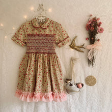 Load image into Gallery viewer, Reworked vintage handmade smocked dress AGE 2-3