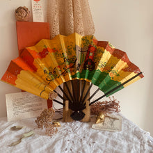Load image into Gallery viewer, Vintage Japanese double sided paper fan