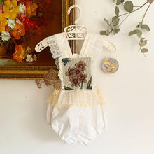 Load image into Gallery viewer, One of a kind vintage textiles romper 6-9 months